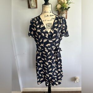 J.Crew factory tunic short dress size 8 leopard print